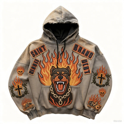 Retro Graphic Print Hoodie – Loose, Comfy Oversized Fit - Save 30%