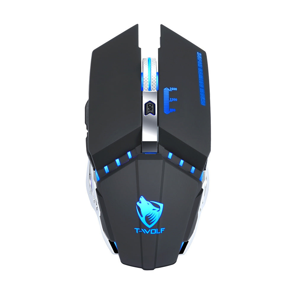 Wireless Silent Charging Gaming Mouse with LED Glow