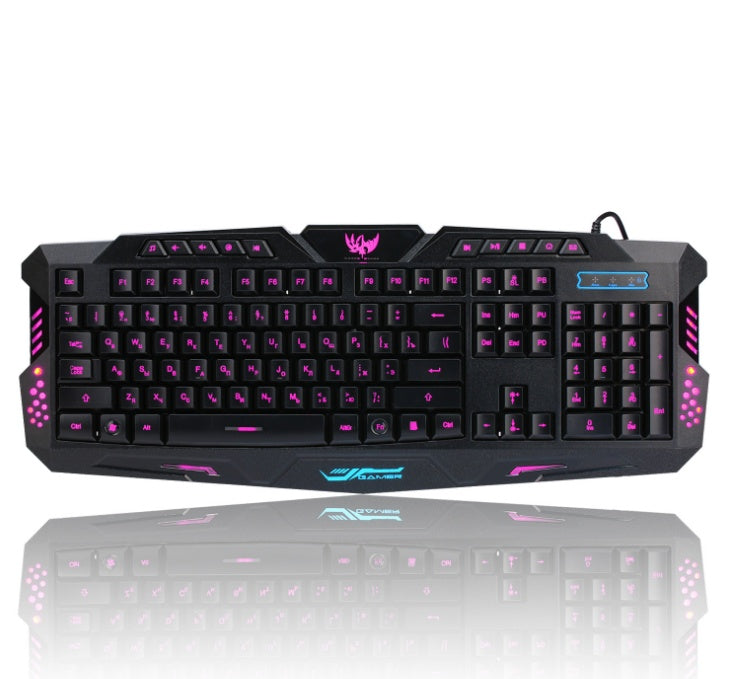 J10 Wired Gaming Keyboard & Colorful Backlit Gaming Mouse Set