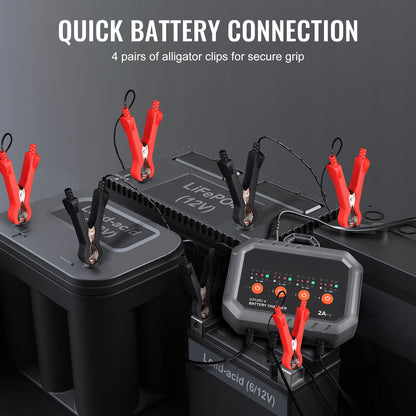 VEVOR 8A Smart Car Battery Charger – LiFePO4 & Lead-Acid - SAVE $273