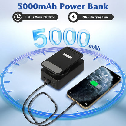 4-in-1 Foldable Wireless Speaker & Phone Stand with Power Bank and RGB Light