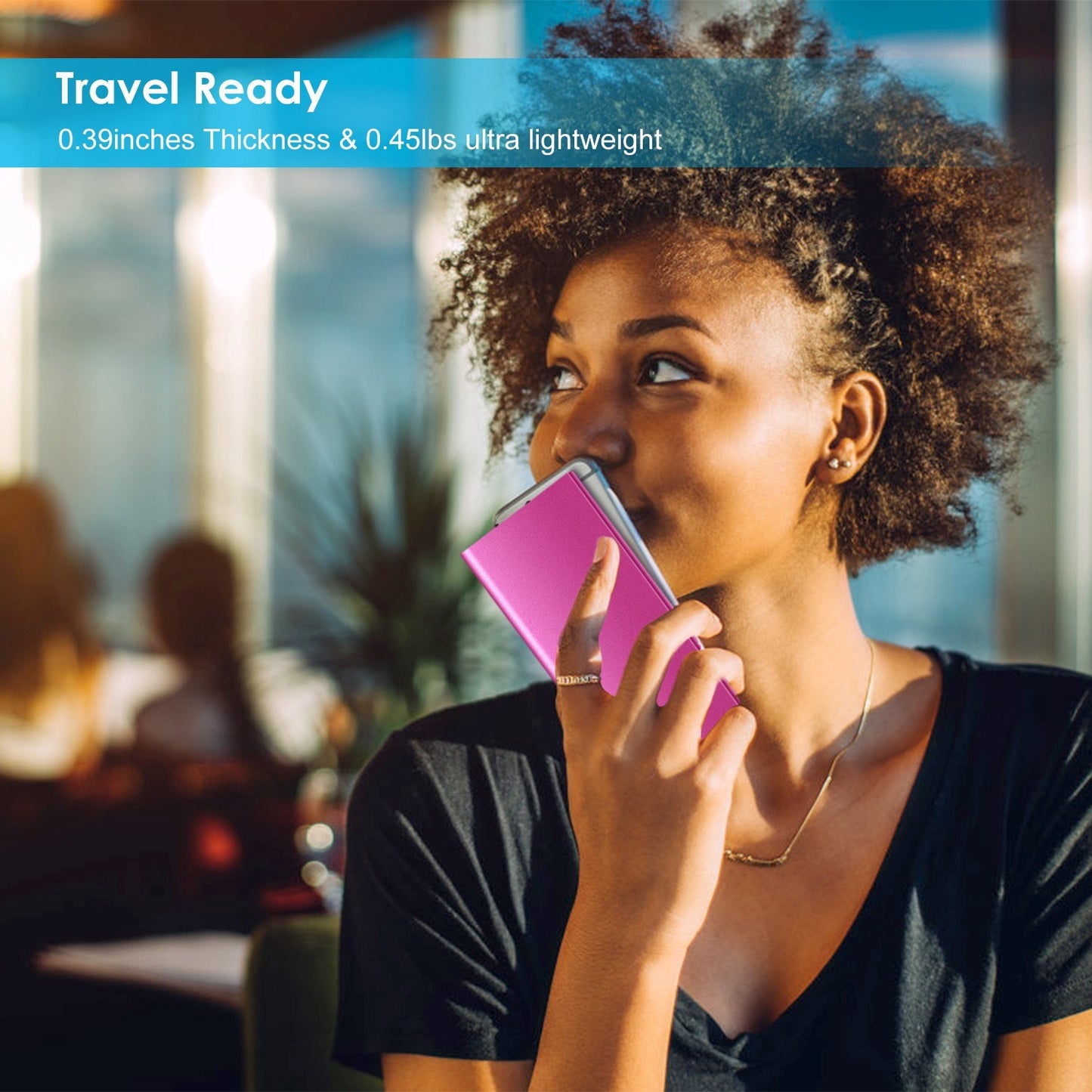 Ultra-Slim 20,000mAh Power Bank – Dual USB Portable Fast Charger for Phones & Devices