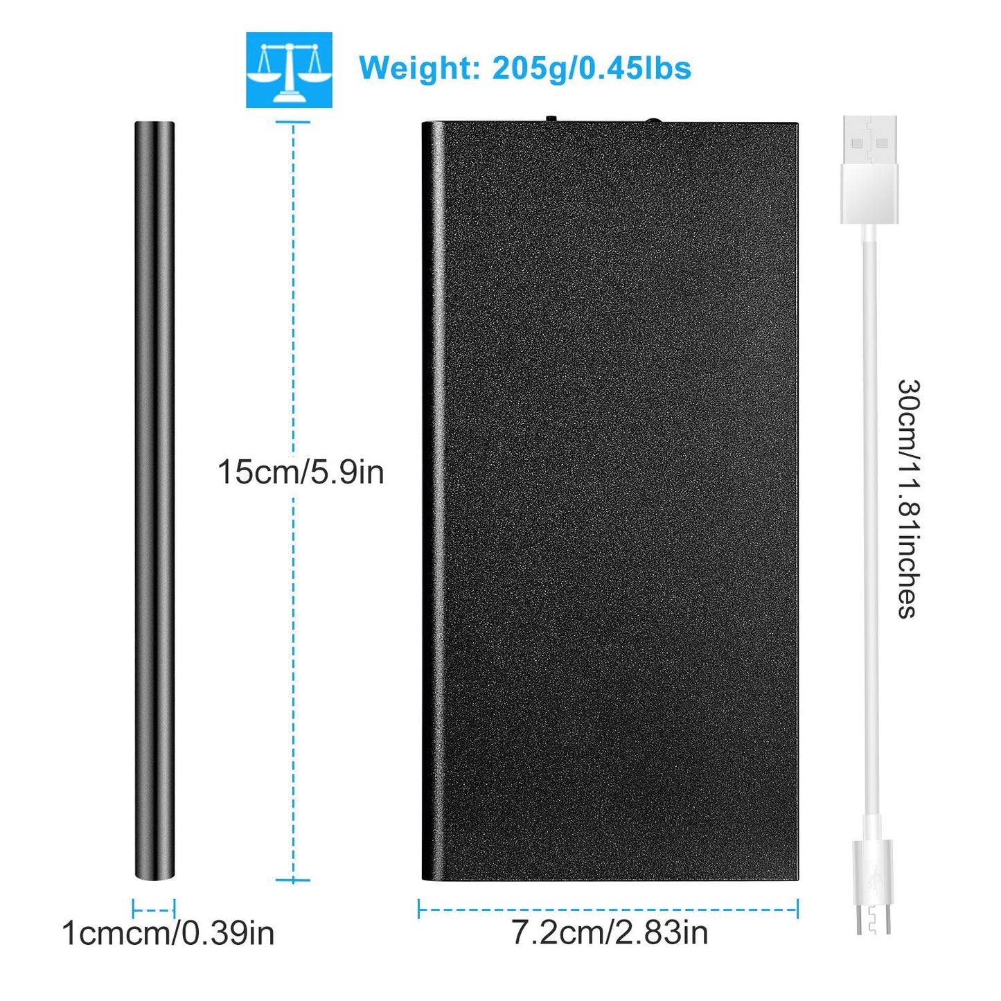Ultra-Slim 20,000mAh Power Bank – Dual USB Portable Fast Charger for Phones & Devices