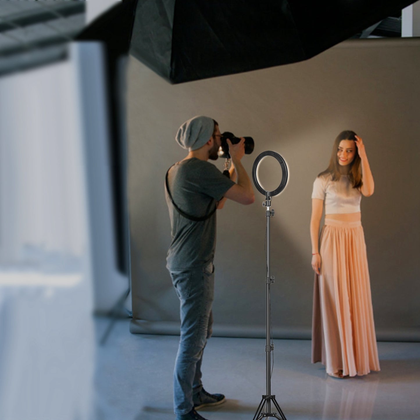 “LED Selfie Ring Light 10in – Adjustable Tripod, Phone Holder, USB Powered for Videos & Makeup”