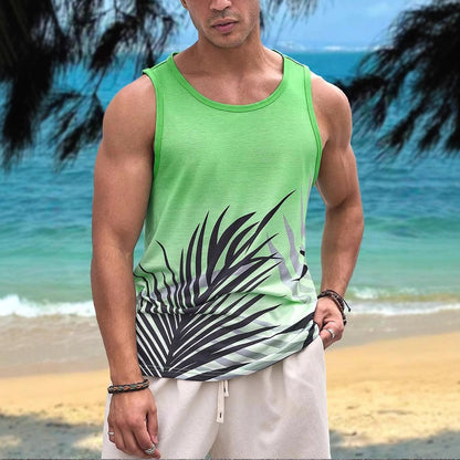 Men’s 3D Printed Hawaiian Sleeveless Tank Top | Save 20% Today!