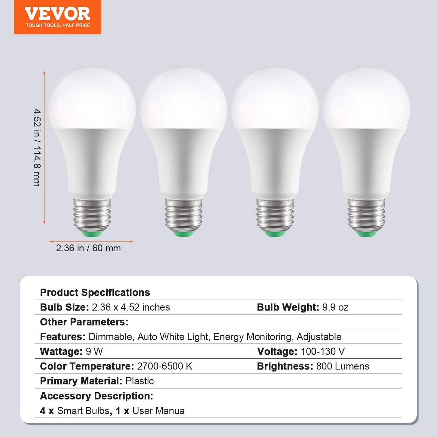 Premium VEVOR Smart LED Bulb