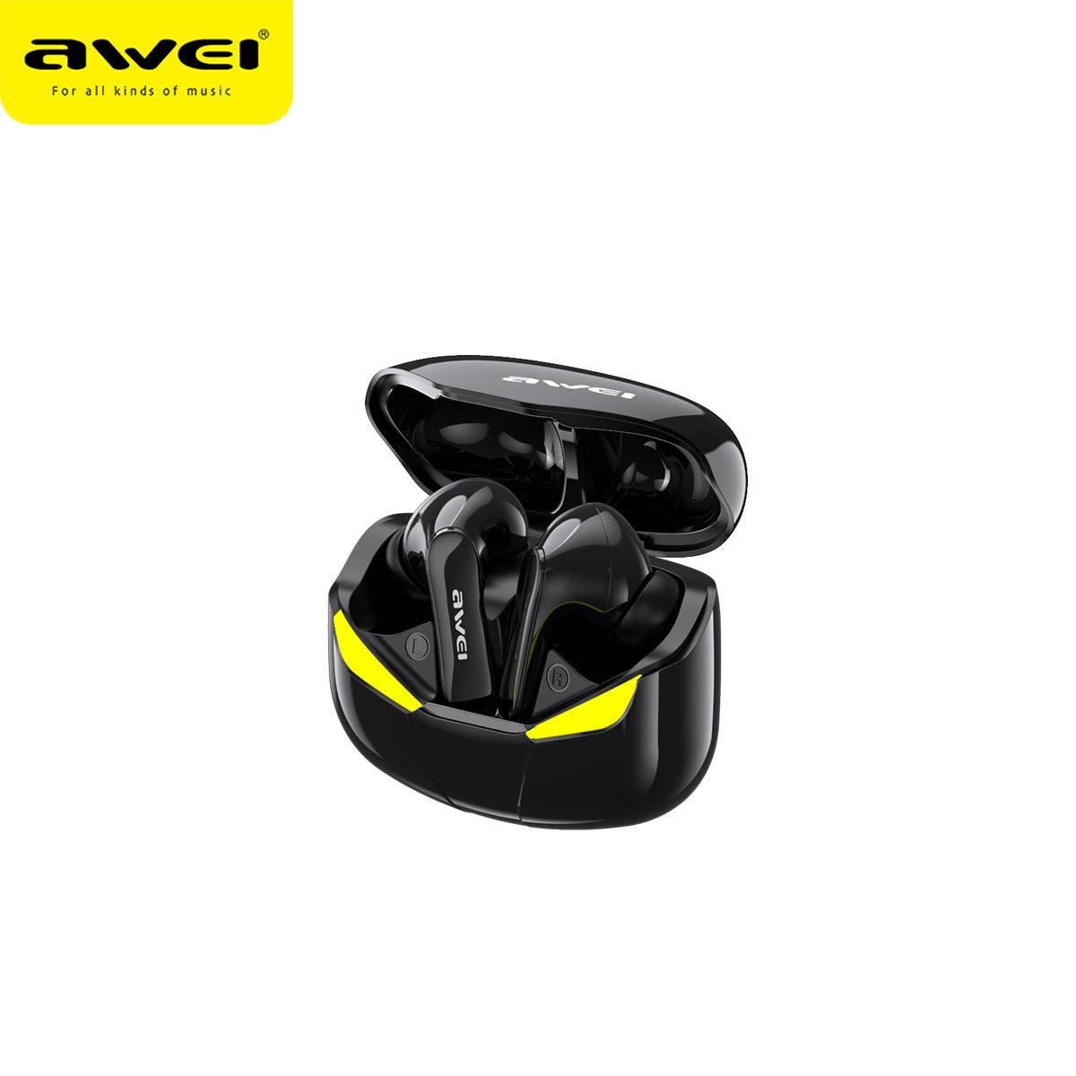 AWEI True Wireless Bluetooth Earbuds – Includes Charging Case