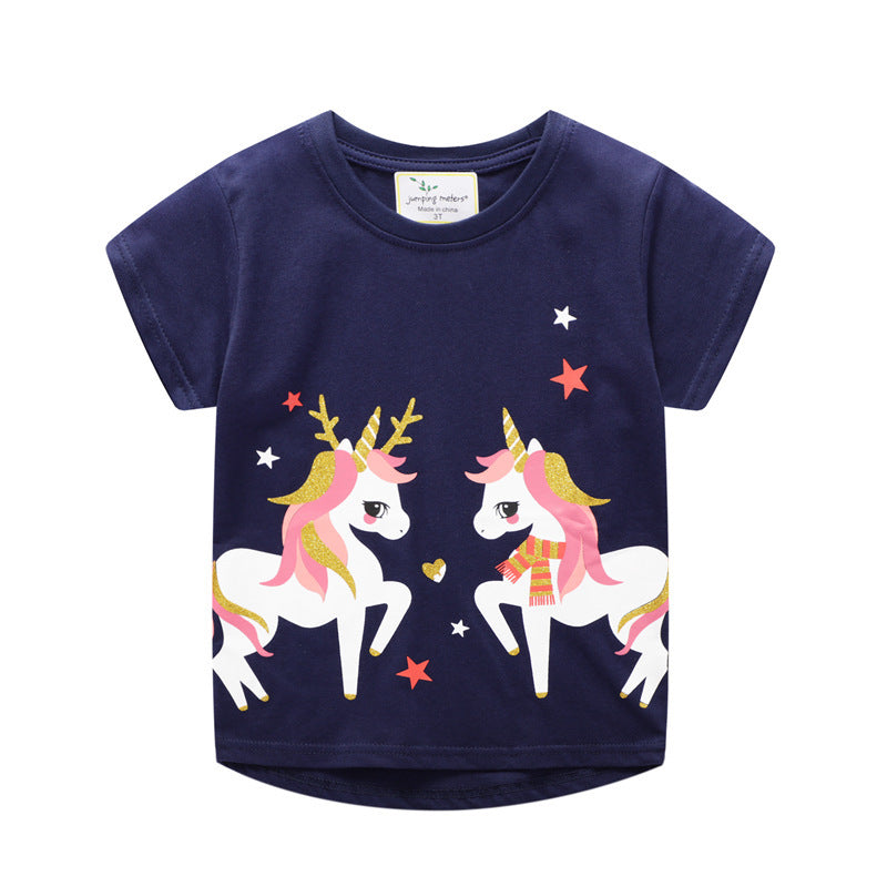 Girls Summer Cartoon Short Sleeve Tee – Soft, comfy, and perfect for warm days. Save 30% today!