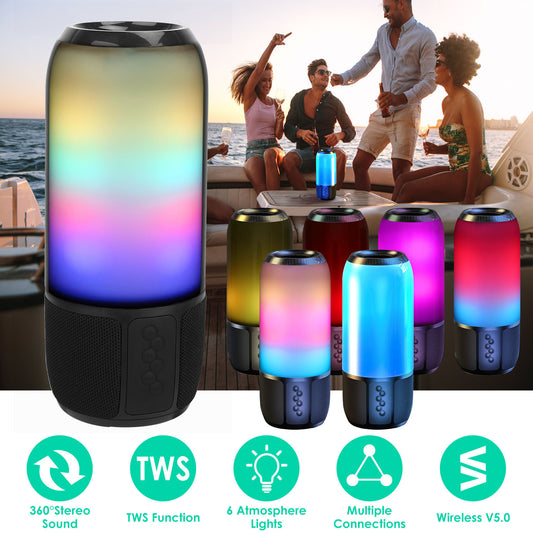 Portable Bluetooth Speaker with LED Lights