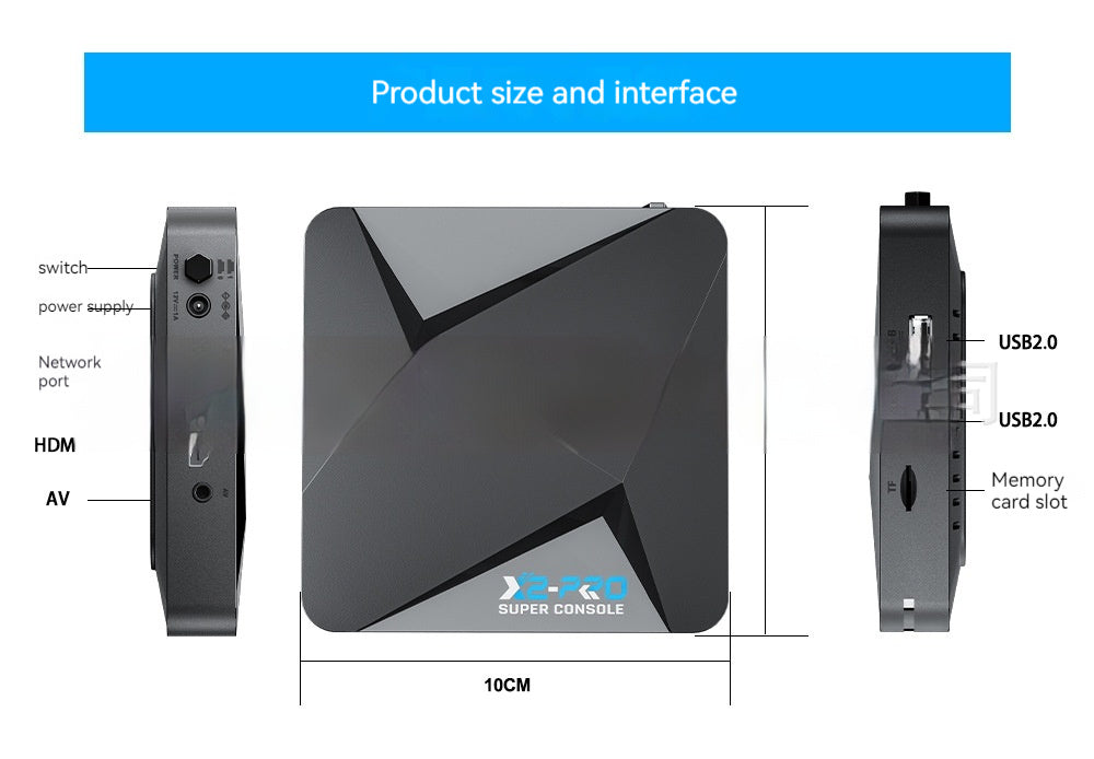 Three-System Retro Gaming Console – Home TV Set-Top Entertainment Box