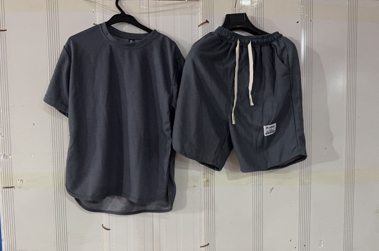 Men’s Summer Short Sleeve Lounge Set – Casual Round Neck Tee |Save 10% Today!