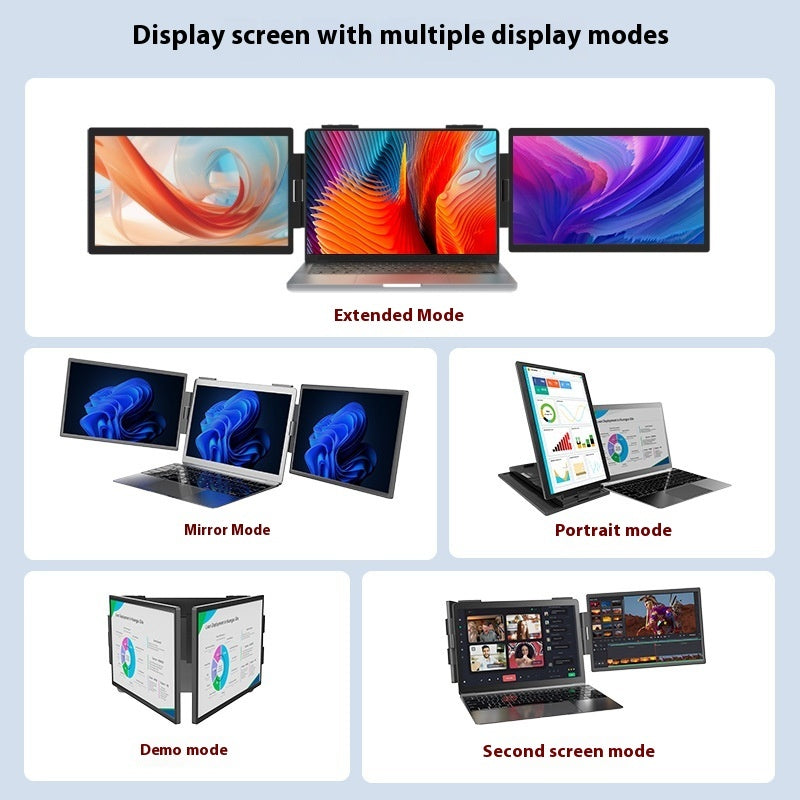 14" Dual Portable Monitor with Wall-Mount & Laptop Expansion Display