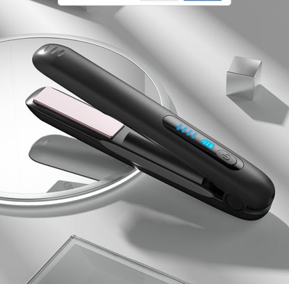 Portable USB Rechargeable Hair Straightener – 2-in-1 Curler with 4 Heat Levels (200°C) - Save 30%