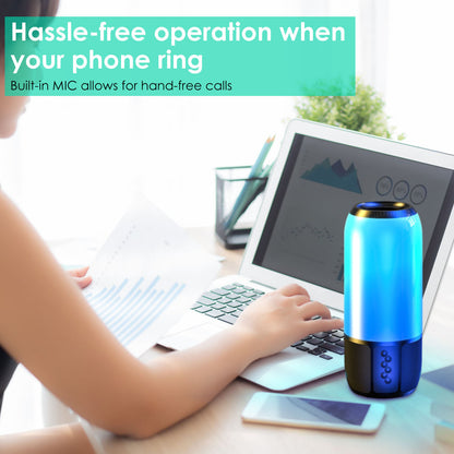Portable Bluetooth Speaker with LED Lights