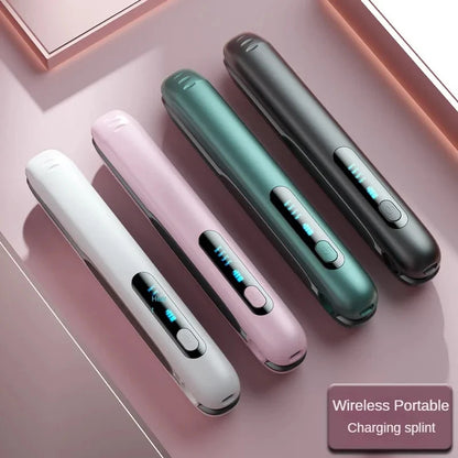 Portable USB Rechargeable Hair Straightener – 2-in-1 Curler with 4 Heat Levels (200°C) - Save 30%