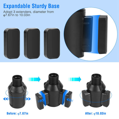 Car Cup Holder Expander – 4-in-1 Rotatable Desk for Food & Phone