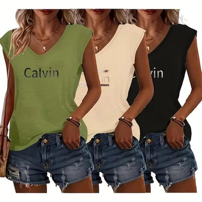 3-Pack Women’s V-Neck Summer Tank Tops | Save 20% Today!” ✨