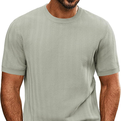 Men’s Summer Breathable Hollow Knit T-Shirt | Save 20% Today!