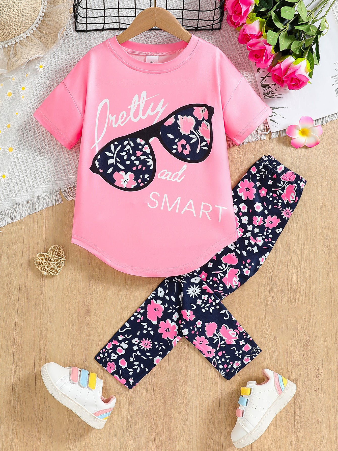 Girls Summer Top & Pants Set – Cute Heat-Print Design | Save 30% Today!