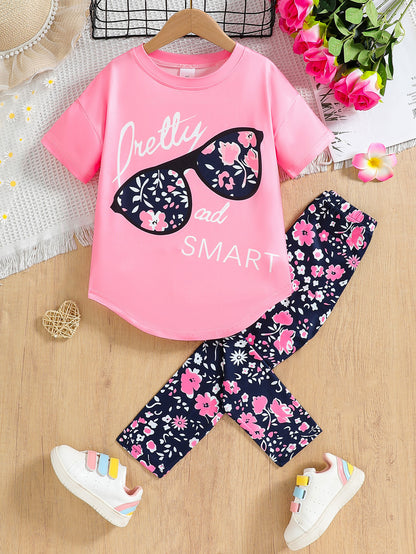 Girls Summer Top & Pants Set – Cute Heat-Print Design | Save 30% Today!