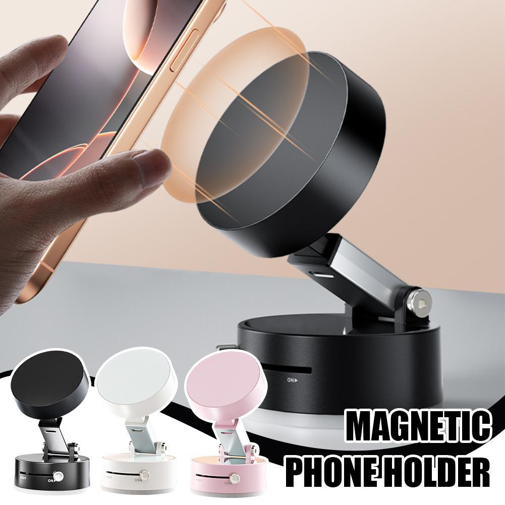 Foldable Magnetic Car Mount – Hands-Free Phone Holder with Suction Cup