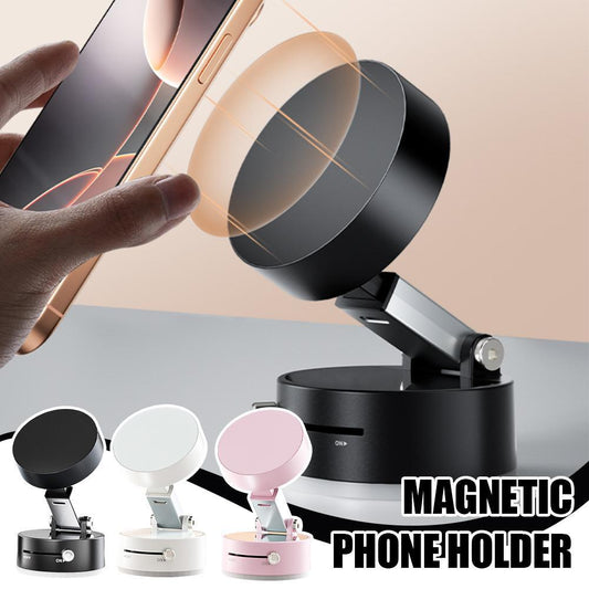 Foldable Magnetic Car Mount – Hands-Free Phone Holder with Suction Cup