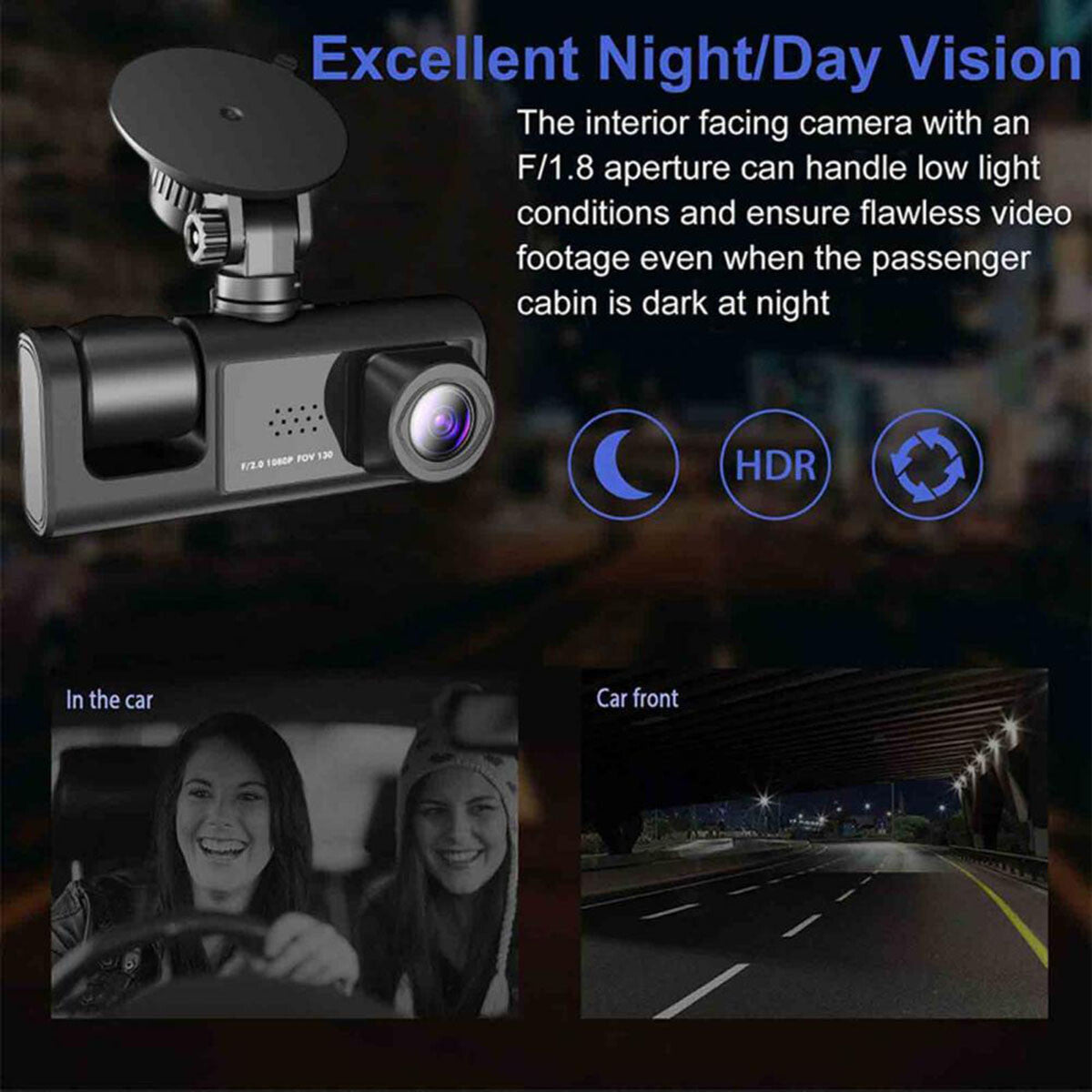 Win a 1080P Dual-Lens Car Dash Cam! Front and rear camera video recorder with G-sensor – exclusive giveaway prize only!