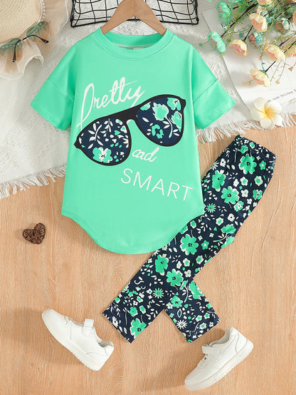 Girls Summer Top & Pants Set – Cute Heat-Print Design | Save 30% Today!