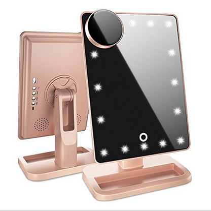LED Bluetooth Makeup Mirror with Touch Control & 10X Magnifier - Save 30%