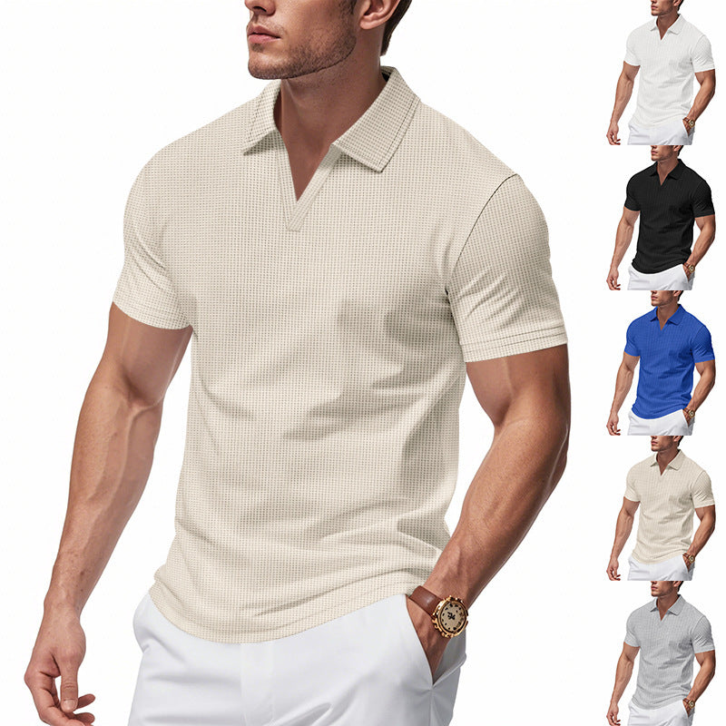 Men’s Casual Summer V-Neck Polo Shirt | Save 20% Today!