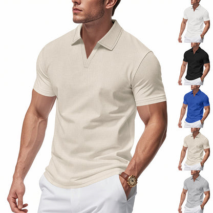 Men’s Casual Summer V-Neck Polo Shirt | Save 20% Today!