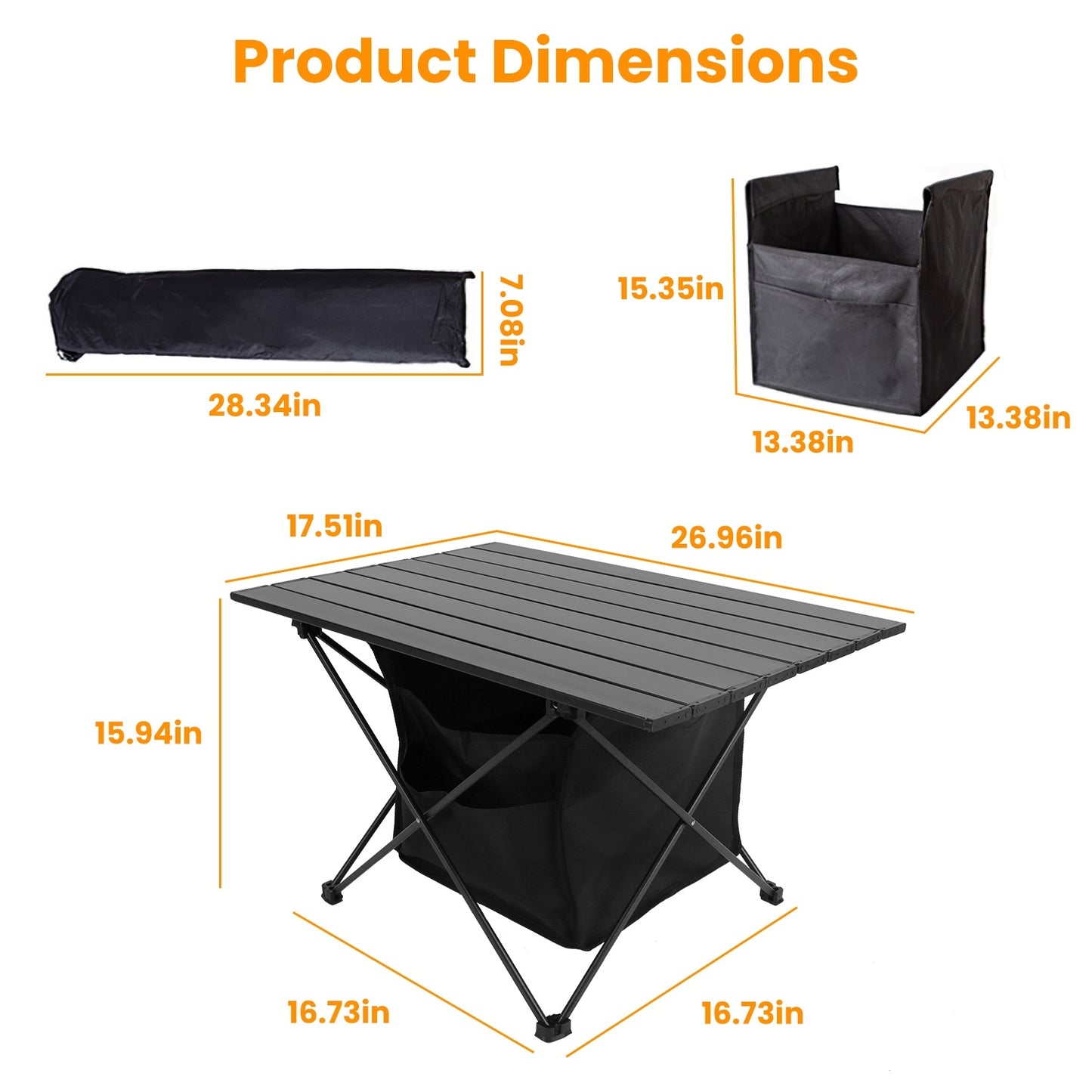 Win a Foldable Aluminum Camping Table with Storage Basket – Portable for Hiking, BBQ, Picnic & Fishing - ONLY AVAILBLE FOR GIVEAWAY ONLY