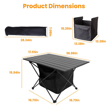 Win a Foldable Aluminum Camping Table with Storage Basket – Portable for Hiking, BBQ, Picnic & Fishing - ONLY AVAILBLE FOR GIVEAWAY ONLY