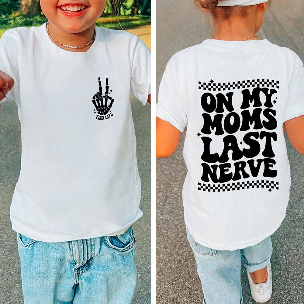 Kids Letter Print Casual Tee – Soft, comfy round-neck design perfect for everyday wear. Save 30% today!