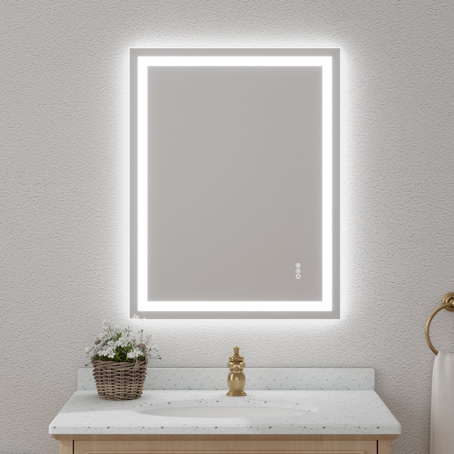 Anti-Fog Smart Mirror with Dual LED Strips - SAVE $575
