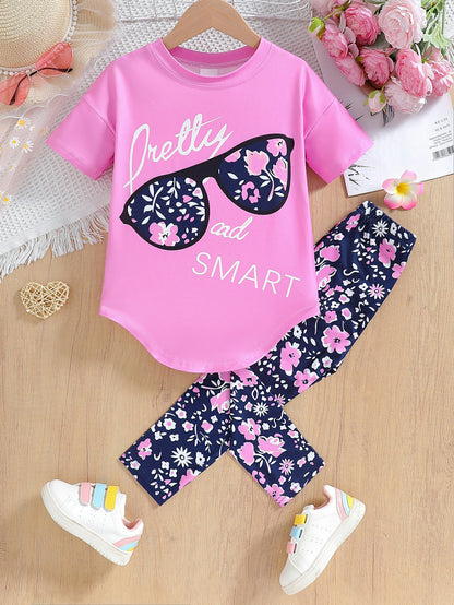 Girls Summer Top & Pants Set – Cute Heat-Print Design | Save 30% Today!