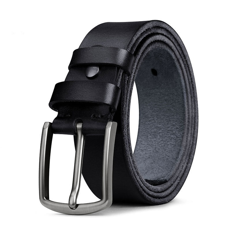 Men’s Genuine First-Layer Leather Belt – Durable Alloy Buckle Design | Save 10% Today!