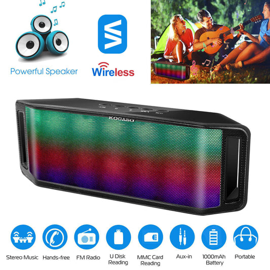 Multicolor LED Bluetooth Speaker – FM, USB, Aux for Travel & Party - SAVE $12