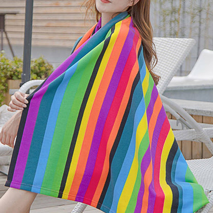 Extra Large Striped Beach Towel – Soft, Fast-Drying & Perfect for Travel | Save 10% Today!