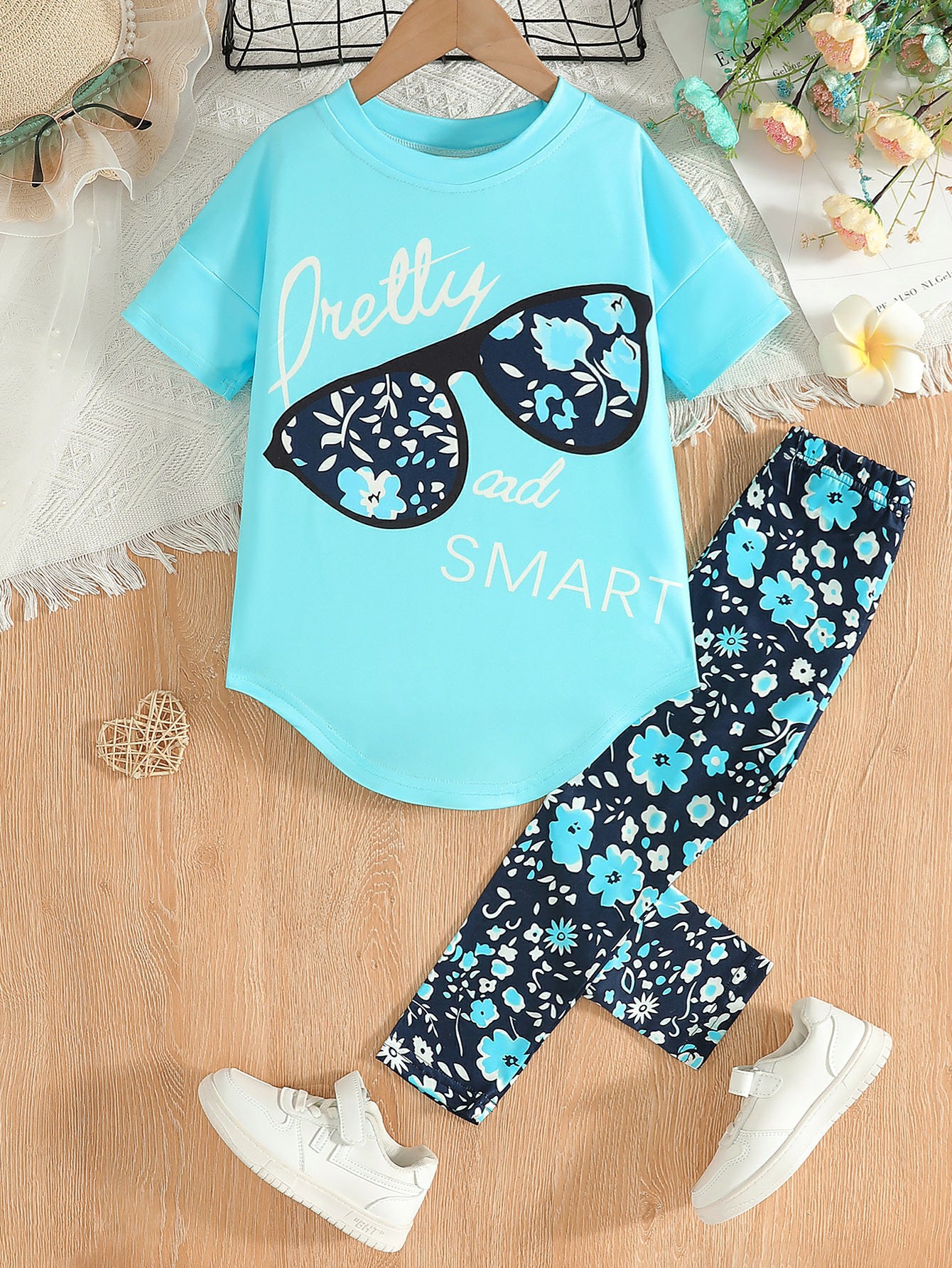 Girls Summer Top & Pants Set – Cute Heat-Print Design | Save 30% Today!