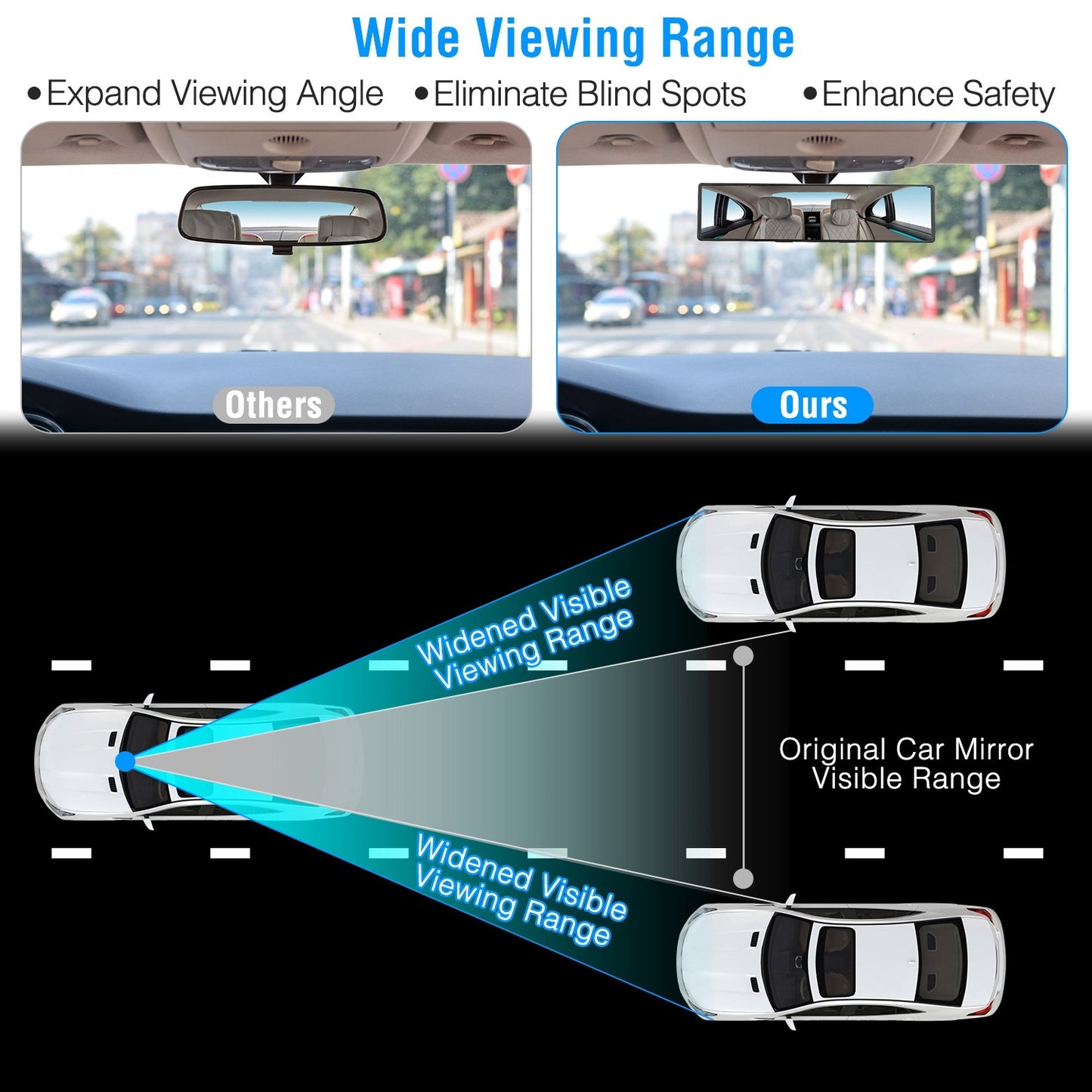 11.4” Clip-On Interior Rearview Mirror – Curved Design - SAVE $80