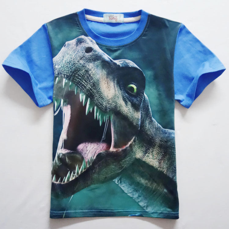 Boys’ Cartoon Print Round Neck T-Shirt – Save 30% Today!