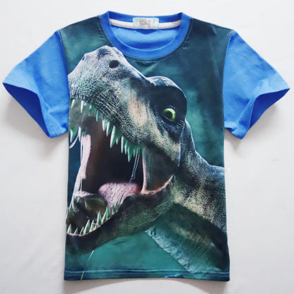 Boys’ Cartoon Print Round Neck T-Shirt – Save 30% Today!