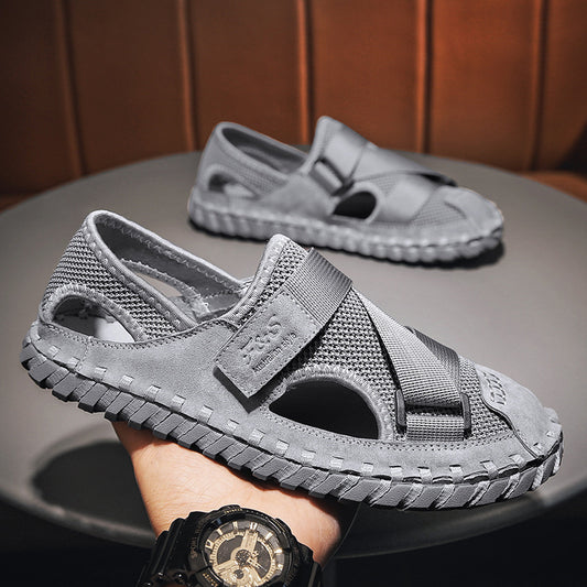 Men’s Summer Mesh Beach Sandals – Breathable Hollow Design & Soft Sole Comfort (Save 10% Today!)