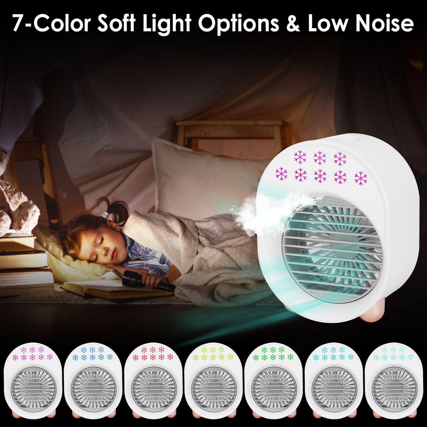 "Win a 4-in-1 Portable Mini Air Conditioner Fan – USB Rechargeable, Mist Cooling, Humidifier & LED Lights! Exclusive Giveaway Only!"