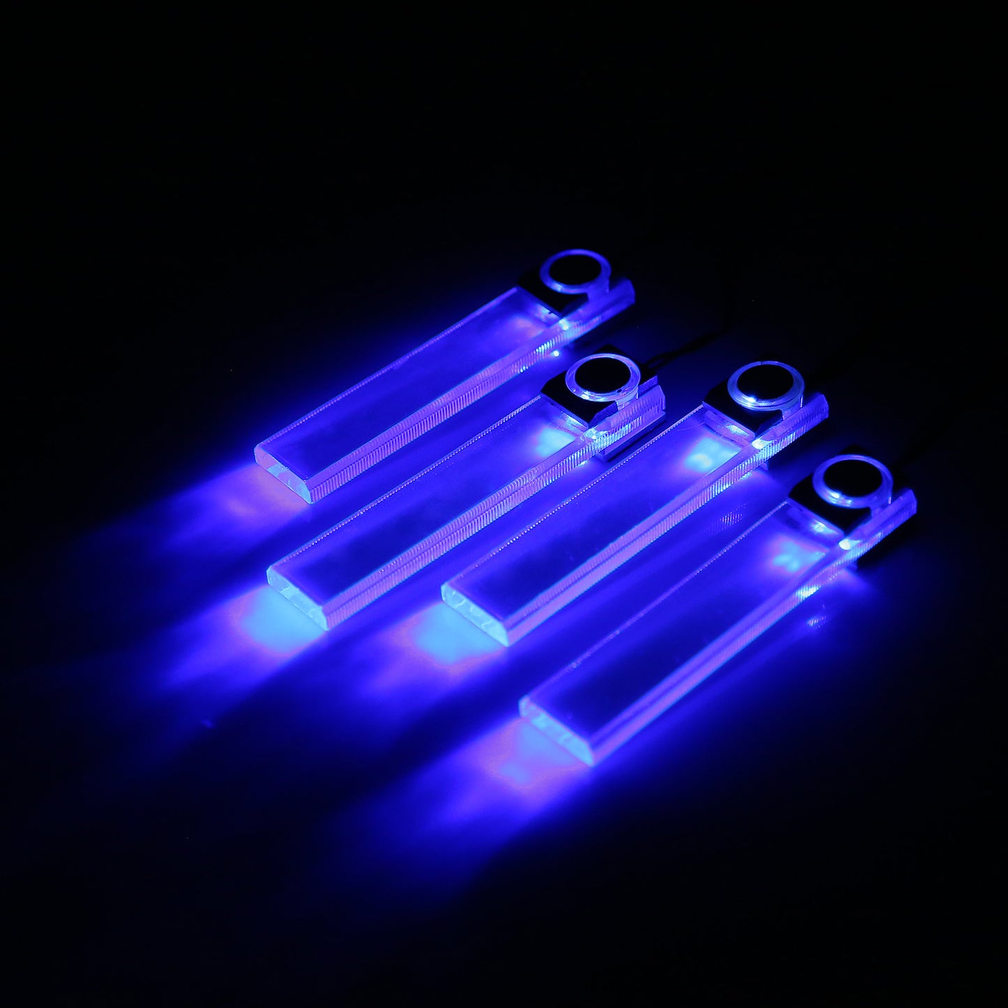 4PCS Car Interior LED Ambient Lights – Blue DC 12V