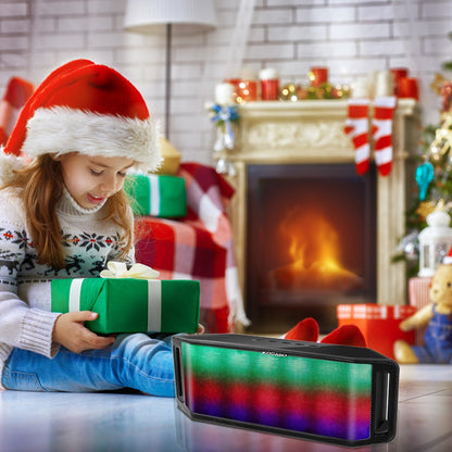 Multicolor LED Bluetooth Speaker – FM, USB, Aux for Travel & Party - SAVE $12