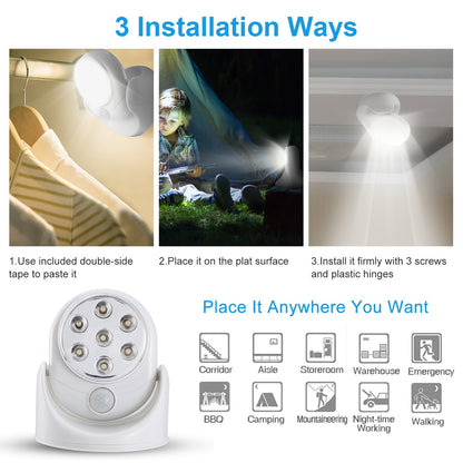 "Win a Wireless 360° Rotating LED Motion Sensor Night Light – Brighten Any Space Instantly! Exclusive Giveaway Only!"