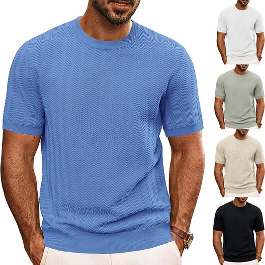 Men’s Summer Breathable Hollow Knit T-Shirt | Save 20% Today!