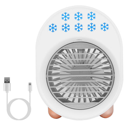 "Win a 4-in-1 Portable Mini Air Conditioner Fan – USB Rechargeable, Mist Cooling, Humidifier & LED Lights! Exclusive Giveaway Only!"